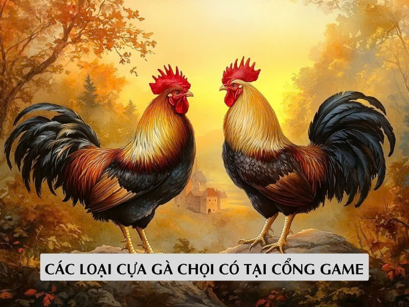 Các loại gà chọi có tại cổng game